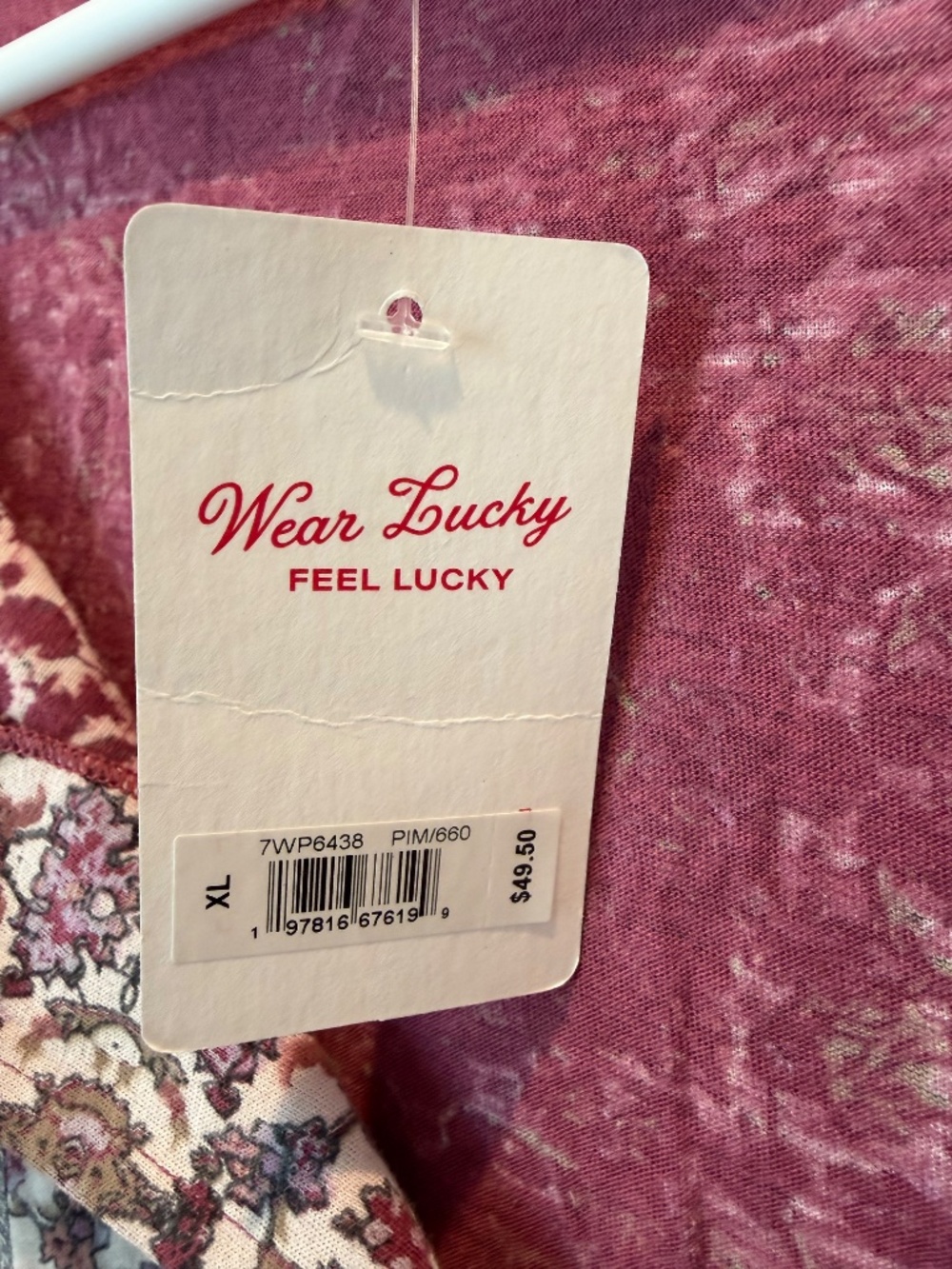 NWT Lucky Brand Red Floral Top Size XL - Picture 2 of 7